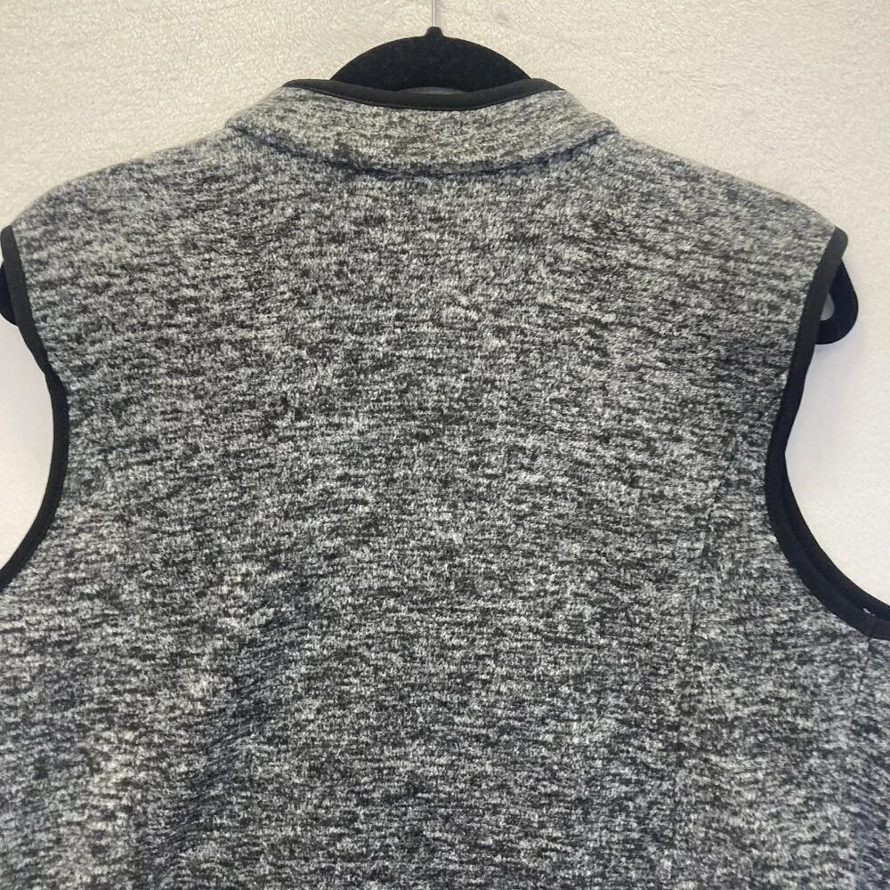 Susan Graver Fleece Zip Up Vest Womens Medium M Gray‎ Sleeveless Soft Cozy Comfy